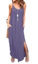 Rochie de o singură culoare cu fantă 2