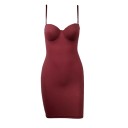 Rochie de slăbire pentru femei cu cupe push-up Rochie elastică fără sudură Rochie modelată deasupra genunchiului pentru o rochie bodycon cu siluetă subțire pentru femei 11