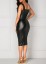 Rochie din piele artificiala neagra 4