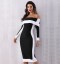 Rochie elegantă alb-negru A2776 4