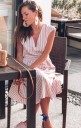 Rochie fără mâneci cu dungi pentru femei 2