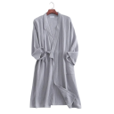 Rochie kimono pentru femei Rochie ușoară din bumbac cu legare în talie pe sfoară Croi confortabil și aerisit pentru purtarea acasă, pregătiri matinale și relaxare seara 6