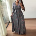 Rochie lungă cu flori Beatrice 1