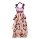 Rochie lungă cu fustă stratificată 1