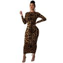 Rochie lungă cu model leopard 4