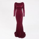 Rochie lungă cu paiete de seară 4