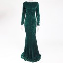 Rochie lungă cu paiete de seară 3