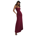 Rochie lungă de damă cu bretele subțiri Rochie lejeră cu croială minimalistă Partea superioară ajustată și fund fluid Ținută confortabilă de vară 4