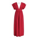 Rochie lungă de seară cu volane 1
