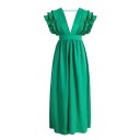 Rochie lungă de seară cu volane 5