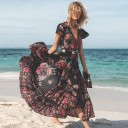 Rochie lungă pentru femei cu imprimeu floral 1