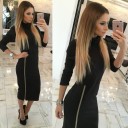 Rochie midi cu guler de toamnă 6