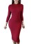 Rochie midi cu guler stand-up 7