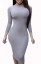 Rochie midi cu guler stand-up 8