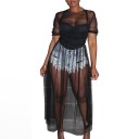 Rochie translucidă din sifon 1