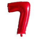 Rød fødselsdagsballon med nummer 40 cm 8