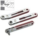 Rohový ráčnový skrutkovač do stiesnených priestorov 103 x 11 x 17 mm Obousmerný mechanizmus Nízky profil Sada bitov 4