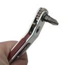 Rohový ráčnový skrutkovač do stiesnených priestorov 103 x 11 x 17 mm Obousmerný mechanizmus Nízky profil Sada bitov 5