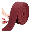 Rolă universală de șmirghel din vată 12,7 x 100 cm Grosime 8 mm Vată din nailon Roșu castaniu Pentru șlefuirea lacului și pregătirea suprafeței 3