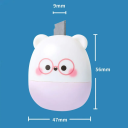 Roller Stamp for Covering Text 4.7 x 5.6 cm with Retractable Blade Cute Animal Design Data Protection Office Tool 5