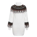 Rollkragenkleid mit langen Ärmeln 1