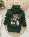 Rollkragenpullover für Kinder mit Teddybär J2889 12