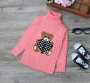 Rollkragenpullover für Kinder mit Teddybär J2889 9