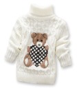 Rollkragenpullover für Kinder mit Teddybär J2889 7