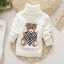 Rollkragenpullover für Kinder mit Teddybär J2889 3