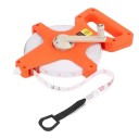 Rollmeter mit Handkurbel 30 m offenes Gehäuse aus Kunststoff orange für die Messung von Grundstücken, Bauwerken und Außenflächen 3