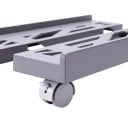 Rollständer für Computergehäuse 40 x 20–30 cm mit verstellbarer Breite und bremsbaren Rollen in grauer Farbe unter dem Schreibtisch 4