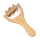 Rolo de massagem em madeira Compacto rolo de massagem para ombros, cintura, braços, pernas, pescoço, pés e costas Rolo manual para massagem de todo o corpo Aparelho de massagem manual 16 x 8,3 cm 4