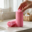 Rolos de espuma para cabelo Conjunto 10 unid 7 x 2,5 cm Rolos de espuma macia com fecho de plástico Cor-de-rosa Para dormir e estilização de cabelo 7