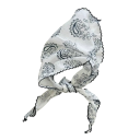 Romantic 90 x 29 cm eșarfă florală triangulară pentru gât Înfășurare de vară pentru păr Bandă de păr Eșarfe pentru femei Patru 4
