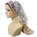 Romantic Lace Scarf 130 x 45 cm Triangular Scarf for Head and Neck Floral Hairband Lightweight Compact Accessory Four Seasons 3