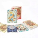 Romantické tarotové karty Lenormand 37 ks secesné kvetinové motívy 10,2 x 7,2 cm papierové farebné karty pre výklad a veštenie 4