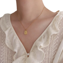 Romantikus arany nyaklánc Cinkötvözet Vintage medál Egyszerű elegáns boho ékszer nőknek Stílusos ajándék 2