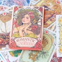 Romantische Lenormand Tarotkarten 37 Stück mit Jugendstil-Blumenmotiven 10,2 x 7,2 cm Papierfarbkarten für Wahrsagerei und Deutung 5