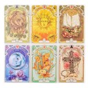 Romantyczne karty tarota Lenormand 37 sztuk secesyjne kwiatowe motywy 10,2 x 7,2 cm papierowe kolorowe karty do wróżenia i interpretacji 6