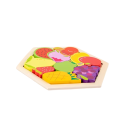 Rompecabezas de madera colorido 18.5 x 16.5 cm rompecabezas 3D con frutas para los más pequeños desarrollo de la inteligencia motricidad aprendizaje 2