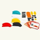 Rompecabezas de madera de animales para niños a partir de 3 años Piezas geométricas de colores para ensamblar según tarjetas con plantillas Conjunto 3