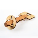 Rompicapo di legno a forma di chiave 10