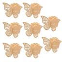 Rond de serviette en papier avec papillon 50 pcs 6