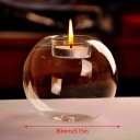Ronde glazen kaarsenhouder 80 mm Transparante bubbels kaarsenhouder voor theelichten Hol ontwerp Decoratie voor bruiloften feestdagen romantische 2