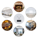Ronde koolmonoxidemelder CO-alarm LED-display Hoorbaar alarm Batterijgevoed Wandmontage Huisbeveiligingsalarm 2