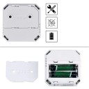 Ronde koolmonoxidemelder CO-alarm LED-display Hoorbaar alarm Batterijgevoed Wandmontage Huisbeveiligingsalarm 3
