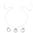 Ronde ontwerp oorbellen en ketting 43+5 cm 2.3 cm Koperen sieradenset voor vrouwen Elegante bijpassende set voor feest, bruiloft, cadeau 5