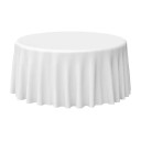 Ronde tafelkleed diameter 228 cm Satijnen decoratieve tafelbedekking van polyester wasbaar voor bruiloften banketten feesten gemakkelijke onderhoud 4
