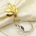 Ronds de serviette avec feuilles 6 pcs 1