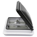 Roof Ventilation Window for Motorhomes Exhaust Fan Size 42 x 42 cm Hinged Lid Waterproof Plastic White for Caravans and Vans 4
